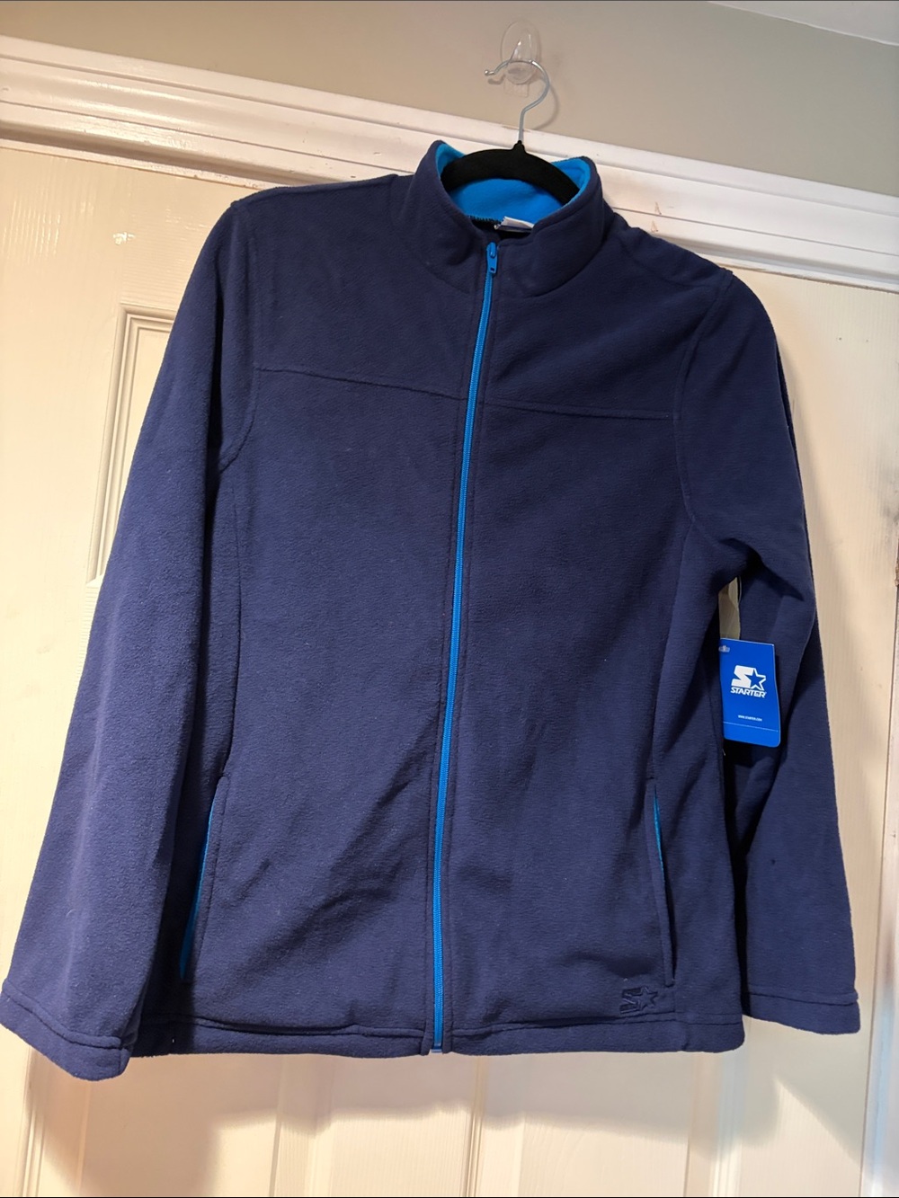 STARTER Kid's Fleece Zip-Up Jacket in Navy XL
